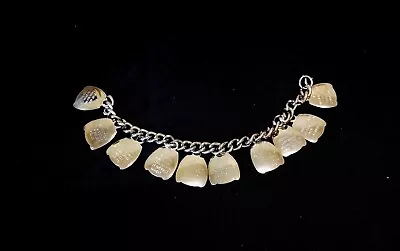 Vtg Gold Tone Charm Bracelet 10 Rules To Live By  • $14.99