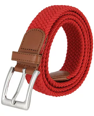 7001G Men's Stretch Belt Braided Elastic Casual Woven Canvas Fabric Belt 1-3/8  • $9.95