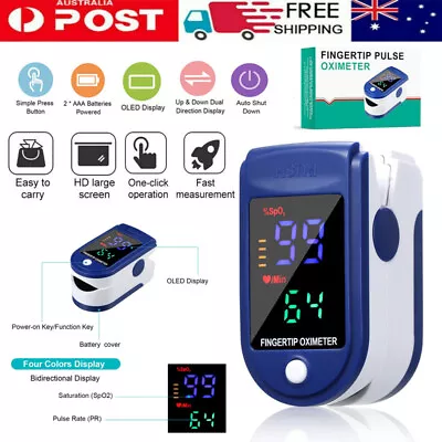 Pulse Oximeter Blood Oxygen Saturation Monitor Fingertip Heart Rate Sp02 LK87 • $10.99