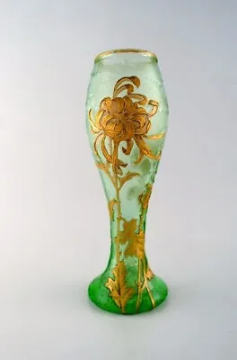 Montjoye France. Large Art Nouveau Vase In Mouth-blown Art Glass. 1880-1900 • $1000