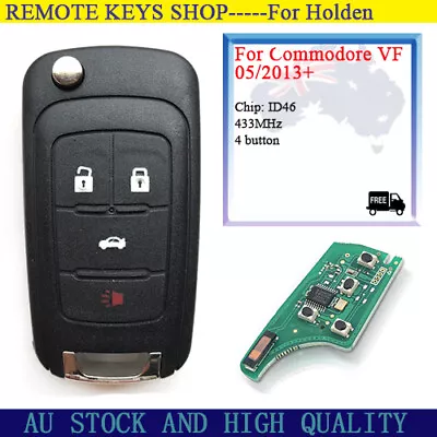 Fits For HOLDEN COMMODORE VF 2013+ 4 Button Remote Complete Flip Key Blank Blade • $29.69