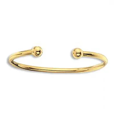 9ct Gold Hollow Baby Torque Bangle 2.60g • £182.16