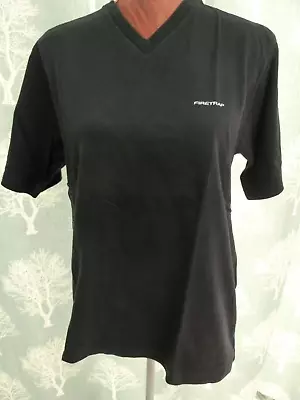 Mens Black V Neck Cotton Firetrap T-Shirt Size M • £1.50