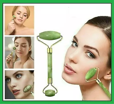 Jade Face Massage Roller Beauty Tool Facial Eye Neck Body Anti Ageing Therapy UK • £2.99