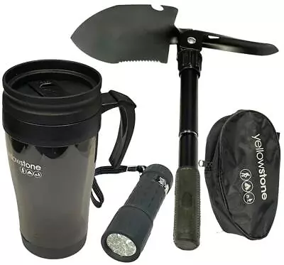 £12.99 • Buy Compact Folding Shovel Emegency Portable Spade Torch Mug For Camping/Garden/Snow