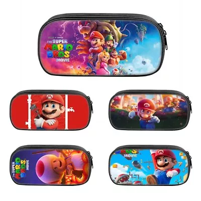 Mario Pencil Case Stationery Box Storage Bag Students Pencil Case Unisex Gift • $11.86