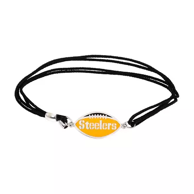 $57.95 • Buy Alex And Ani Pittsburgh Steelers Pull Cord Bracelet AS17KC39S