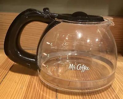 Mr. Coffee 4 Cup Coffee Maker Part Glass Carafe & Lid Black Trim Note Style • $18.99