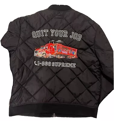 Supreme “Quit Your Job” Quilted Limited Edition Jacket Men’s XL • $375.23