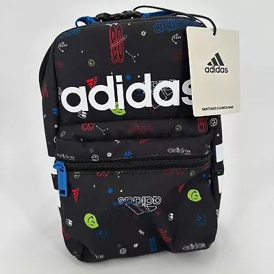 Adidas Santiago 2 Lunch Bag Insulated Top Handle Icon Brand Love Black Boys • $19.95