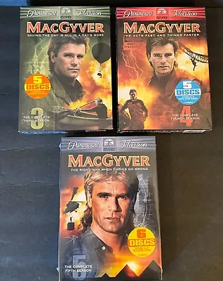 MacGyver: The Complete Third Fourth And Fifth Seasons (DVD 2005 - 2006) - New • $26