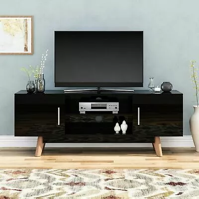 Rubani Mid Century Modern 2 Cabinets & Shelves TV Stand • $109.11