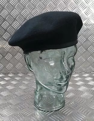 Genuine Military Spec Uniform Dress Wool Beret H&S Black Size 59cm • £9.99