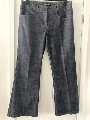 Dorothy Perkins Size 16 Blue Flared Jeans Style Trousers Cotton Mix Stretch • £16.99