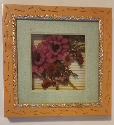 Vintage Picture Frame With Flower Design/9  X 9 -Wood Frame • $11