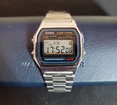 $19.99 • Buy Vintage Casio A158W Alram Chrono Digital Men's Wristwatch -New Battery