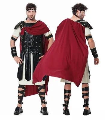 Roman Greek Gladiator Warrior Hero Soldier Cosplay Costume Mens Halloween Outfit • $46.99