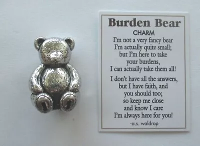 T5 BURDEN BEAR Tiny Pocket Charm Miniature Figurine Ganz I'm Here For You Teddy • $5.99