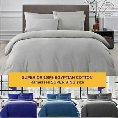 $49 • Buy Ramesses 1500TC 100% Supreme Egyptian Cotton Quilt Cover Set | Soft Touch SK