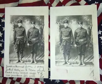 Historical Import Rppc Ohio Motorcycle Police Night Riders Teddy Roosevelt 1908. • $125