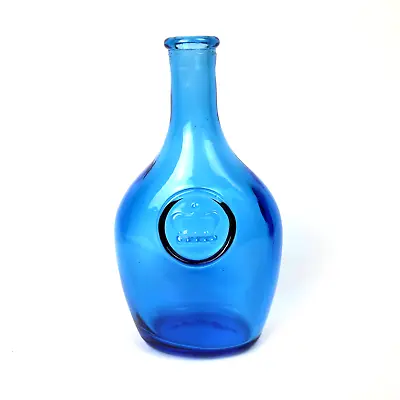 Vtg Wheaton NJ Cobalt Blue Glass Crown Decorative Narrow Neck Wide Bottle 5.5  • $19.98