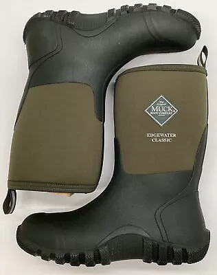 The Muck Boot Company Men's WP Edgewater Classic Mid Hunting Boots Green Size 10 • $90