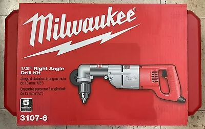 Milwaukee 1/2  Corded Right Angle Drill 3107-6 - New! Free Shipping! • $239.99