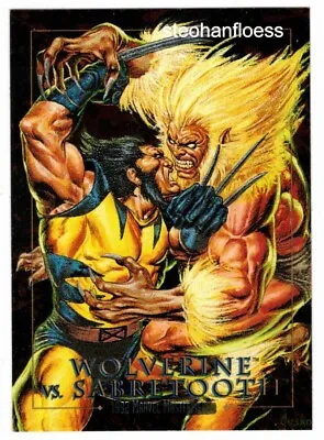 1992 Skybox Marvel Masterpieces Battle Spectra Wolverine Sabretooth Joe Jusko • $20