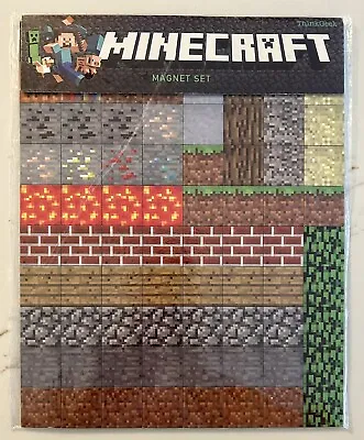 Minecraft Magnet Set Fridge 2 Sheets Mojang ThinkGeek Magnetic NEW SEALED • $28.50