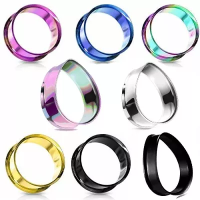 $9.99 • Buy Ear Gauges Ear Flesh Tunnels Stainless Steel Eyelets-ear Plugs-flesh-pair 