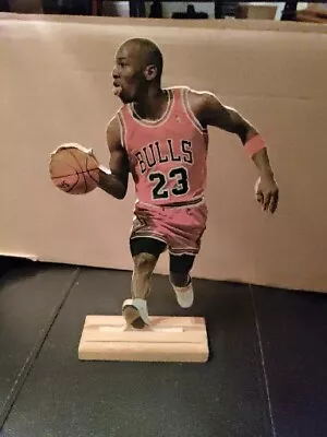 Michael Jordan Wooden Sports Collectible Chicago Bulls Figure Statue 10.5  Tall • $39.95