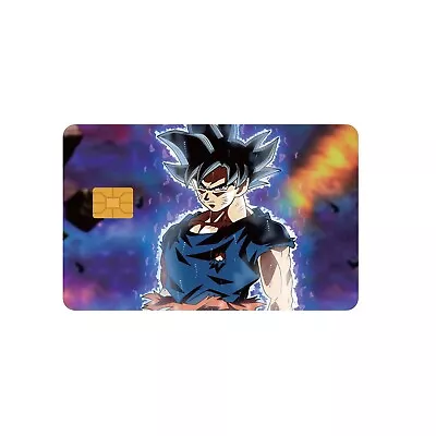 Goku Ultra Instinct Credit Card Sticker Skin Film Pre-Cut Decal Size 8.5 X 5. • $4.99