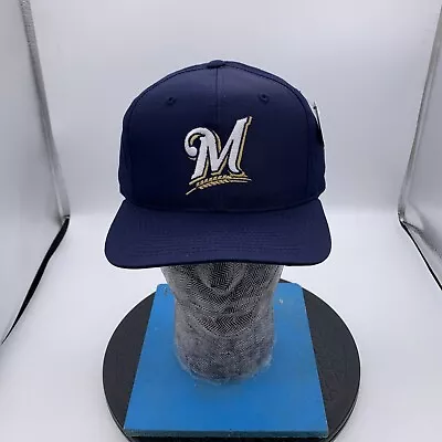 NOS Vintage OC Outdoor Cap Milwaukee Brewers MLB Baseball Snapback Hat NWT • $24.99