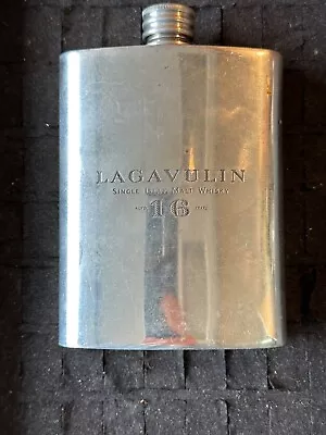 Lagavulin 6oz English Pewter Flask Single Islay Malt Whisky 16 Sheffield Vintage • $35