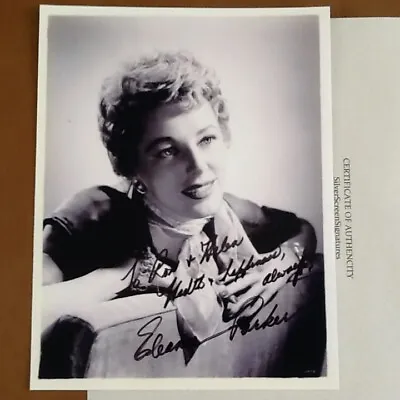 Eleanor Parker SIGNED Photo 50s Movie Actress Caged Detective Story Lizzie  COA • $32