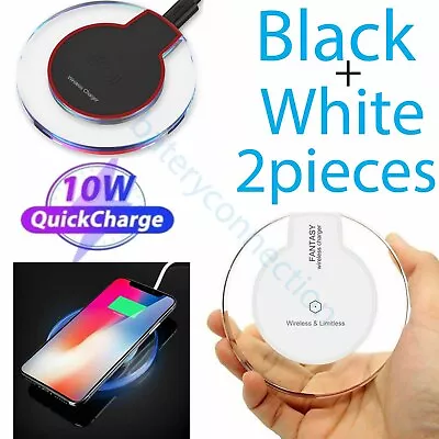 Qi Wireless Fast Charger Charging Pad Dock For Samsung IPhone Android Cell Phone • $7.99