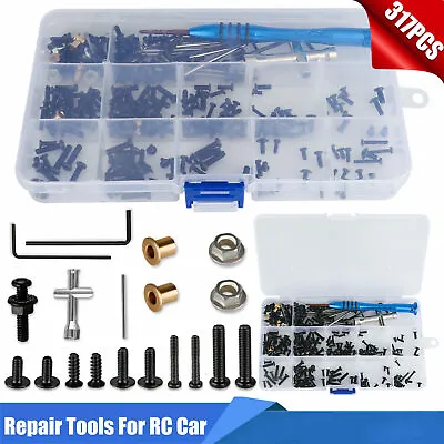 £11.12 • Buy 317Pcs Metal Screws Box Repair Tool Kit For 1/14 RC Car Wltoys 144001 124016-19