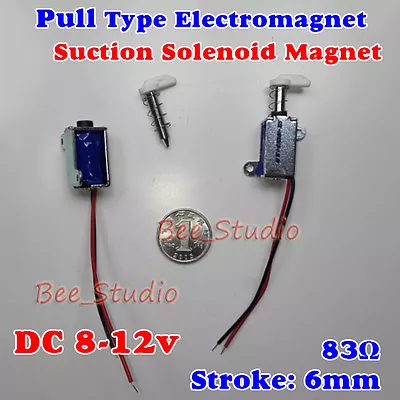 DC 12V Push Pull Type Mini Solenoid Electromagnet Micro Suction Solenoid Magnet • $2.66