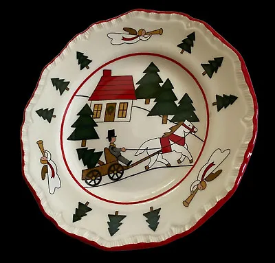 Mason’s Bread & Butter Plate Christmas Village Set 1983 England 337598 • $21