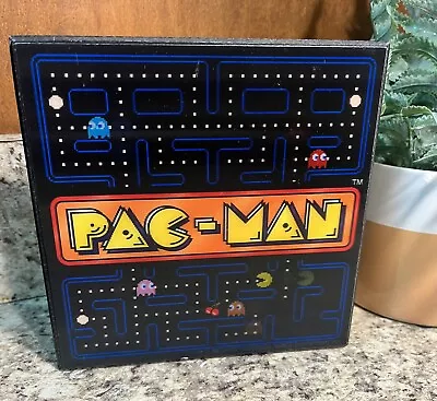 Pac-Man Lenticular Wood Decor Wall Shelf Sitter Wood Holographic Overlay U72 • $15.40