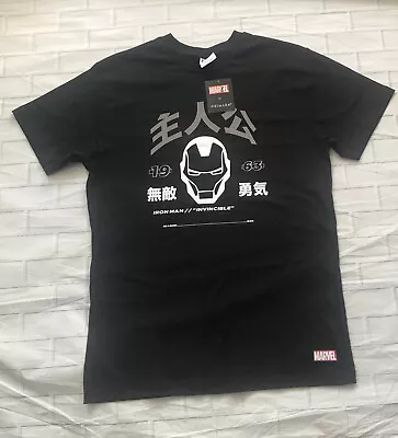 Marvel Iron Man Invincible Black Tshirt Mens Small #K • £12.99