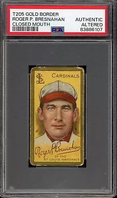 1911 T205 Gold Border Baseball Roger P. Bresnahan Closed Mouth PSA A • $125