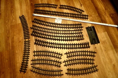 $105 • Buy G Scale – 21feet Used Aristocraft Straight & Curve Brass Track &  Rerailer; TR 4