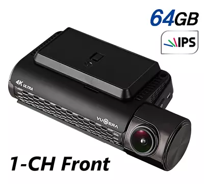VUGERA UX9 4K UHD 64GB Front Entry 1 Channel Car Dashcam Cigar Jack Plug Korea E • $299