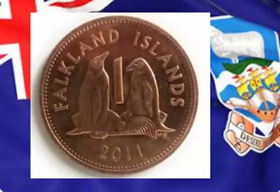Falkland Islands Coin 1p Pence 2011 UNC Gentoo Penguin Animal Bird Atlantic • £1.79