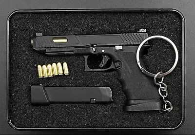 £39.99 • Buy Gun Keyring Keychain Moving Parts Ejecting Shells Bullets Luxury Model Airsoft