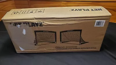 New 4ftx3ft Easy Fold-Up Portable Training Soccer Goal Set Of 2 Fast Shipping • $32.99