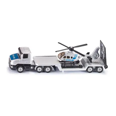 £8.44 • Buy Siku 1610 Low Loader With Helicopter Silver/Blue Model Car (Blister) New! °