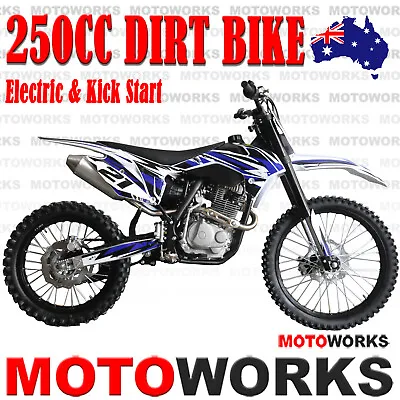 Motoworks 250CC Bigfoot DIRT TRAIL PIT MOTOR 2 WHEELS PRO BIKE Electric Start Bu • $2299