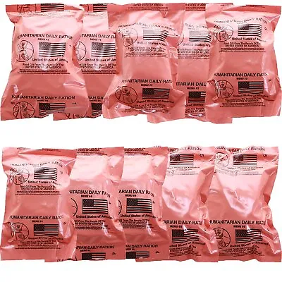 Case MRE Meals Humanitarian Daily Ration Ready To Eat 10 Day Supply For 1 Person • $69.99